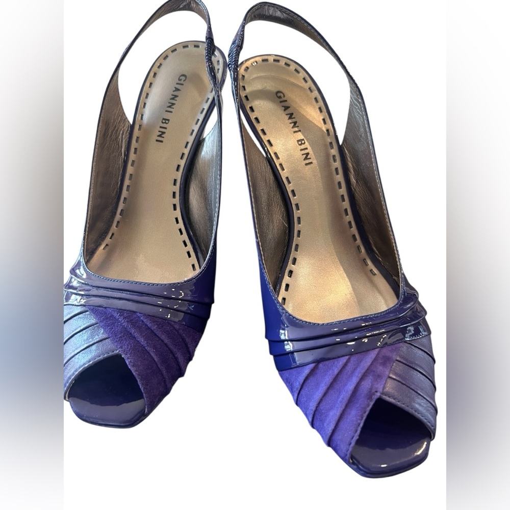 Gianni Bini Purple Patent/Suede Leather Office/Professional/Church Pumps Size 8 - Picture 3 of 8